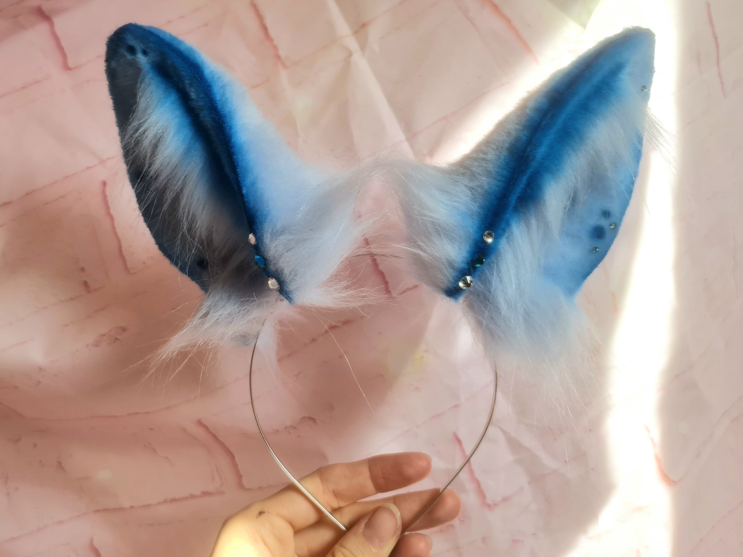 Blue bunny ears blue rabbit ears