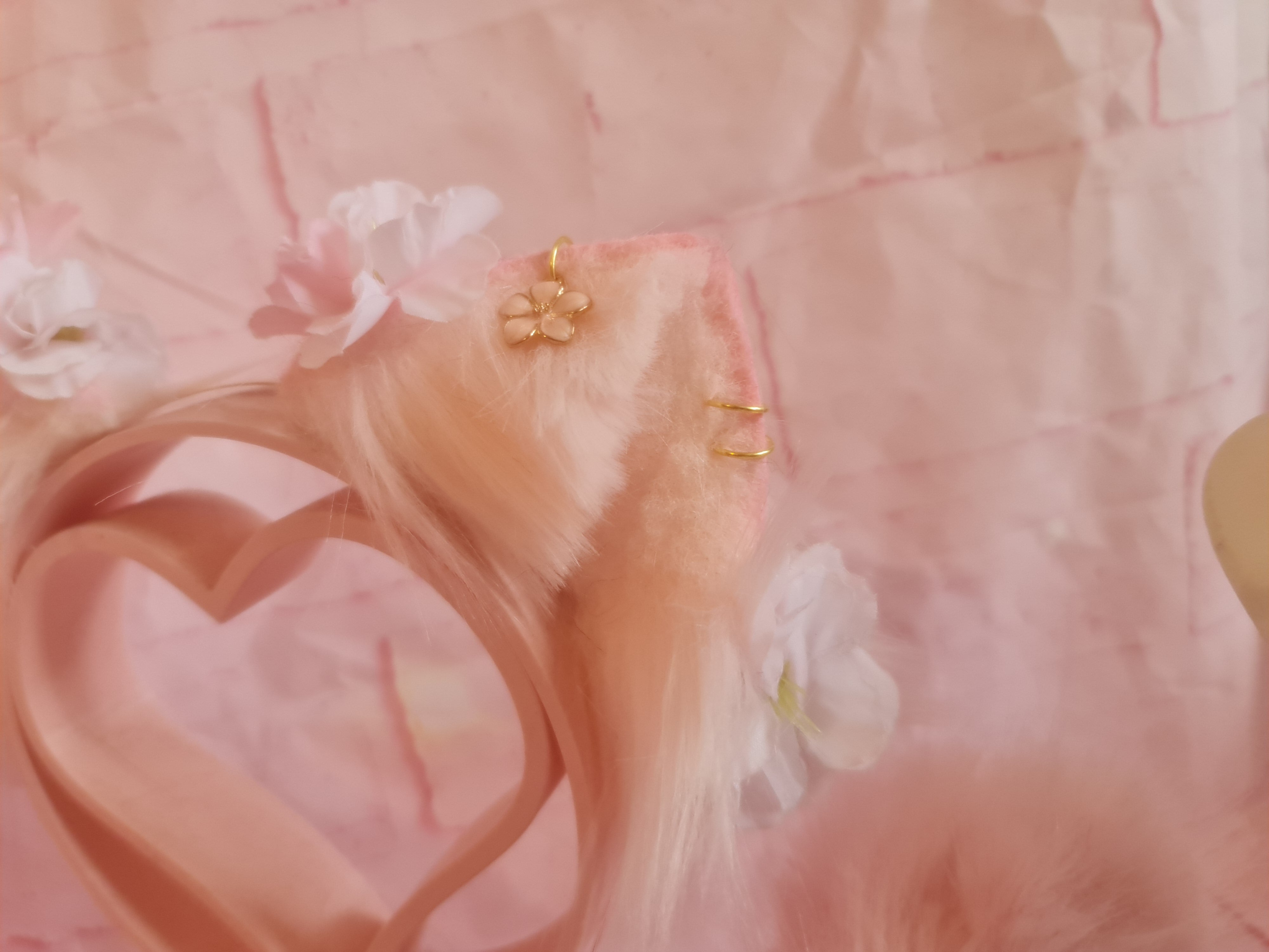 SAKURA PINK KITTEN Ears, Tail & Choker Set