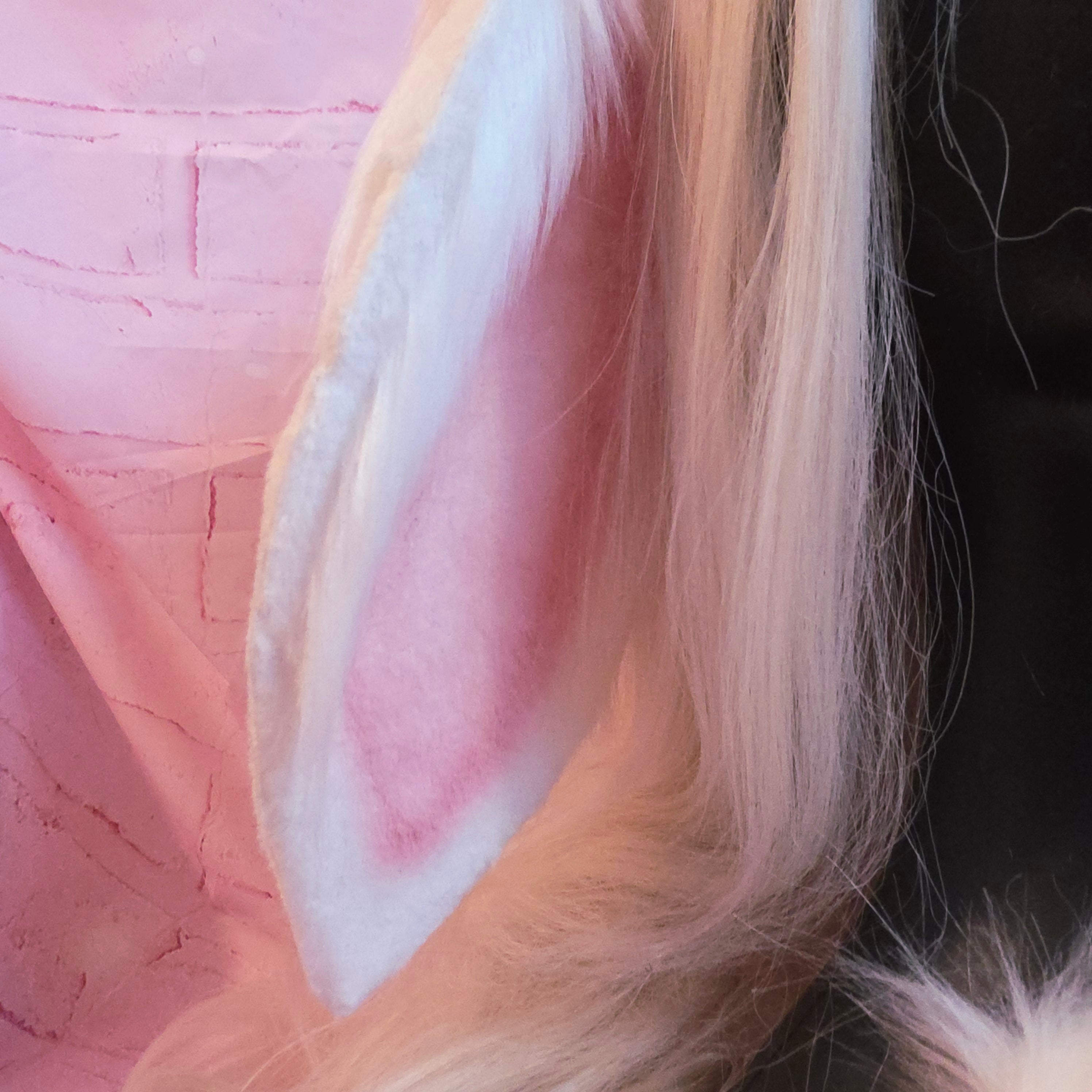 White Lop Bunny Ears & Tail