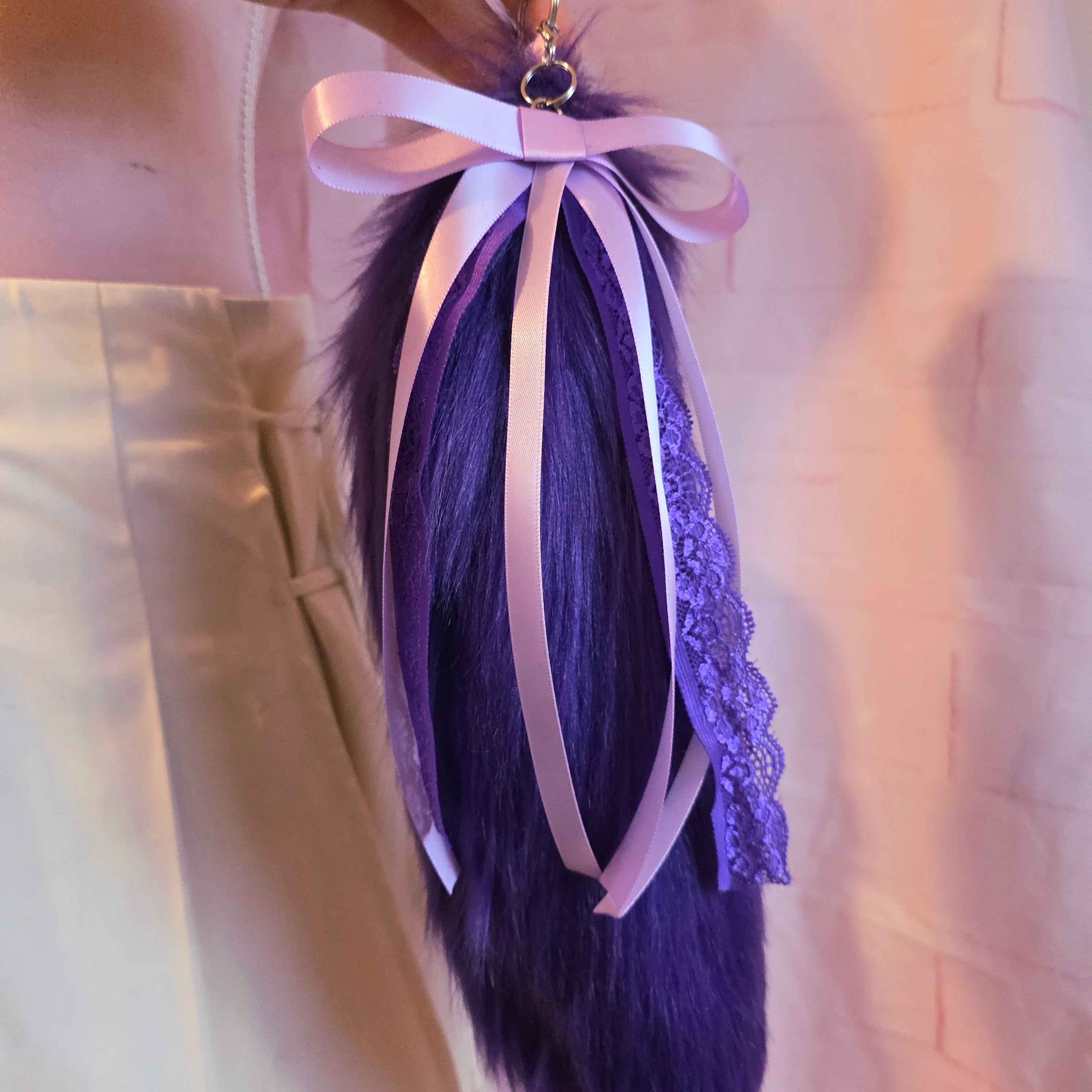 Purple Tail Keychain, Tanzanite