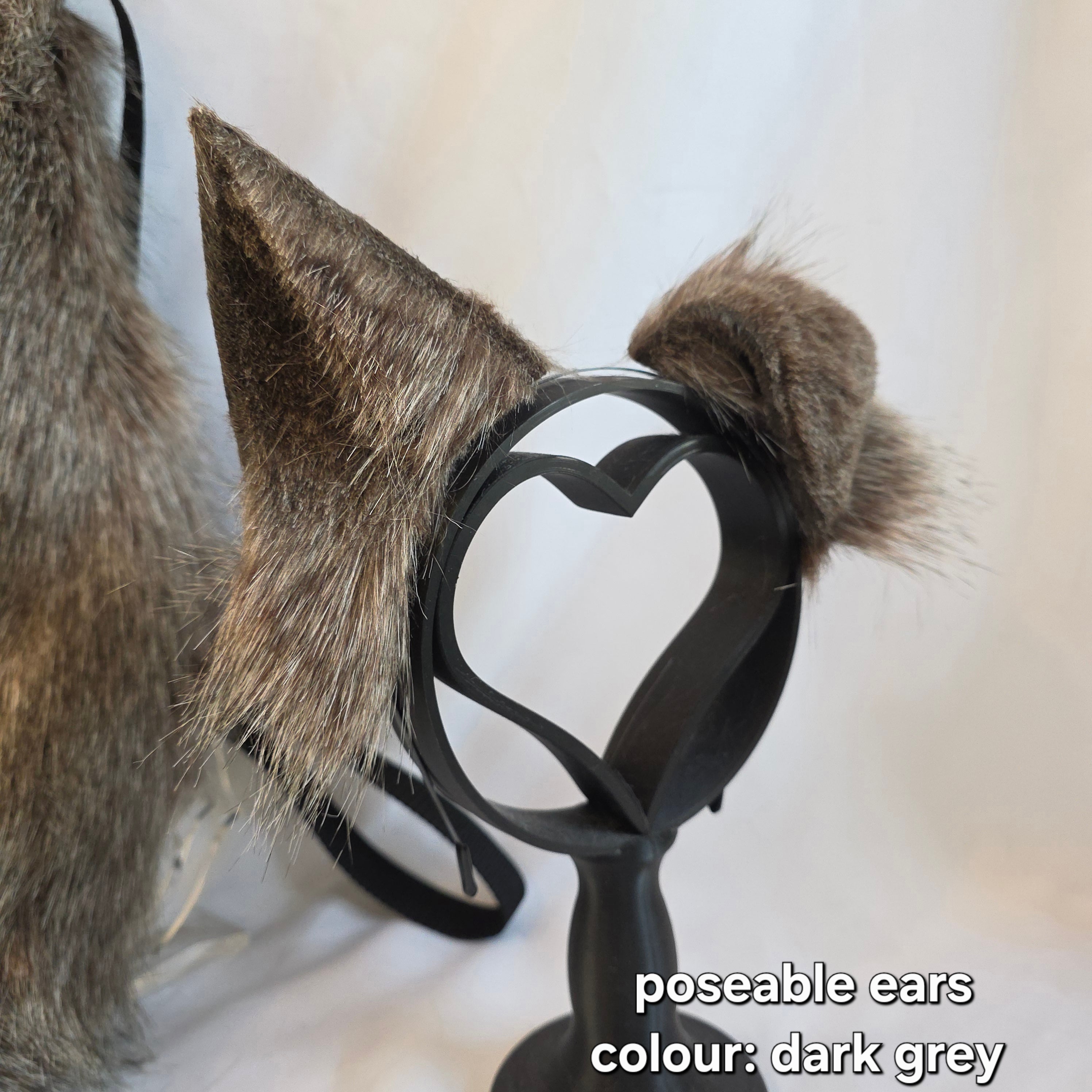 CUSTOM COLOUR WOLF tail and ears set