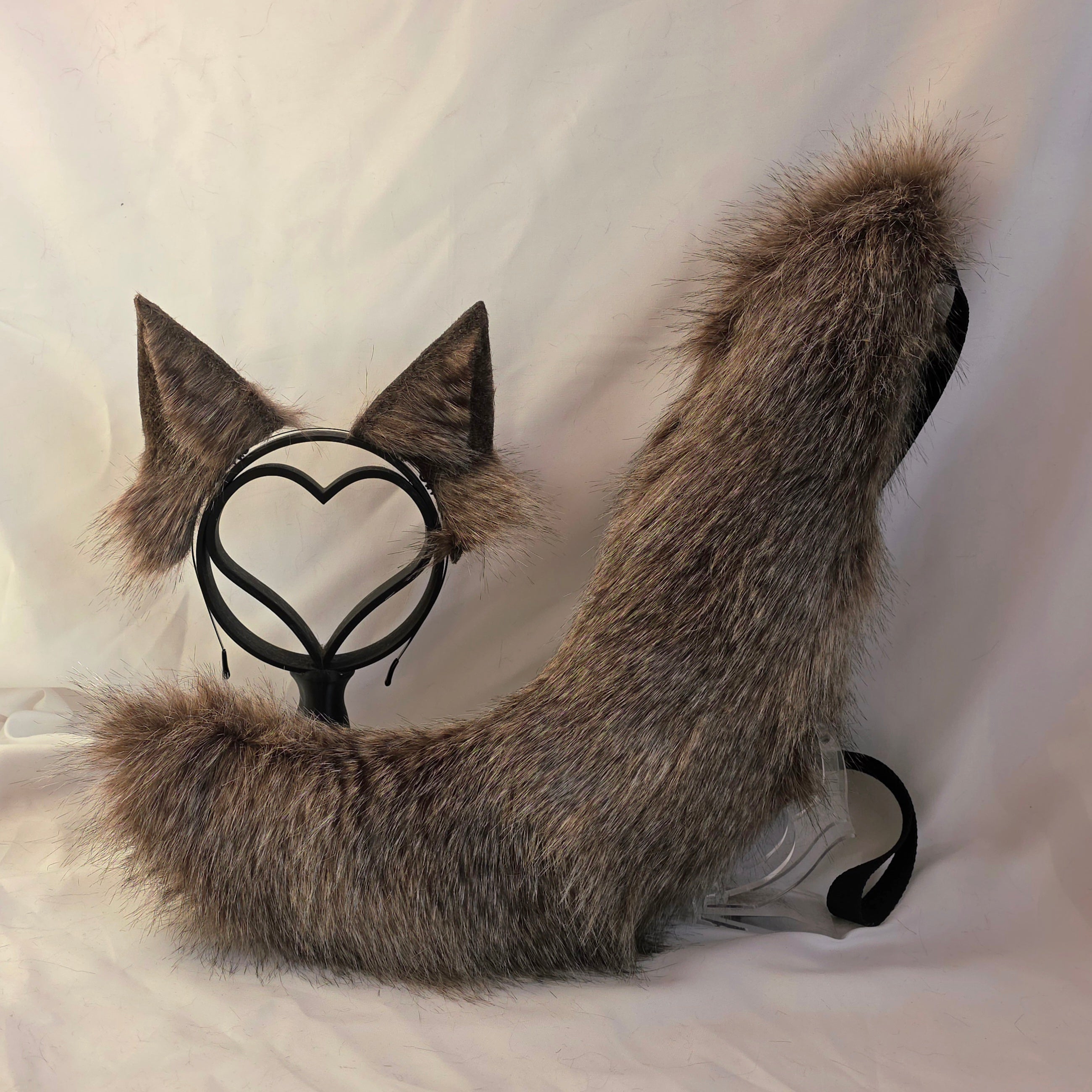 CUSTOM COLOUR WOLF tail and ears set