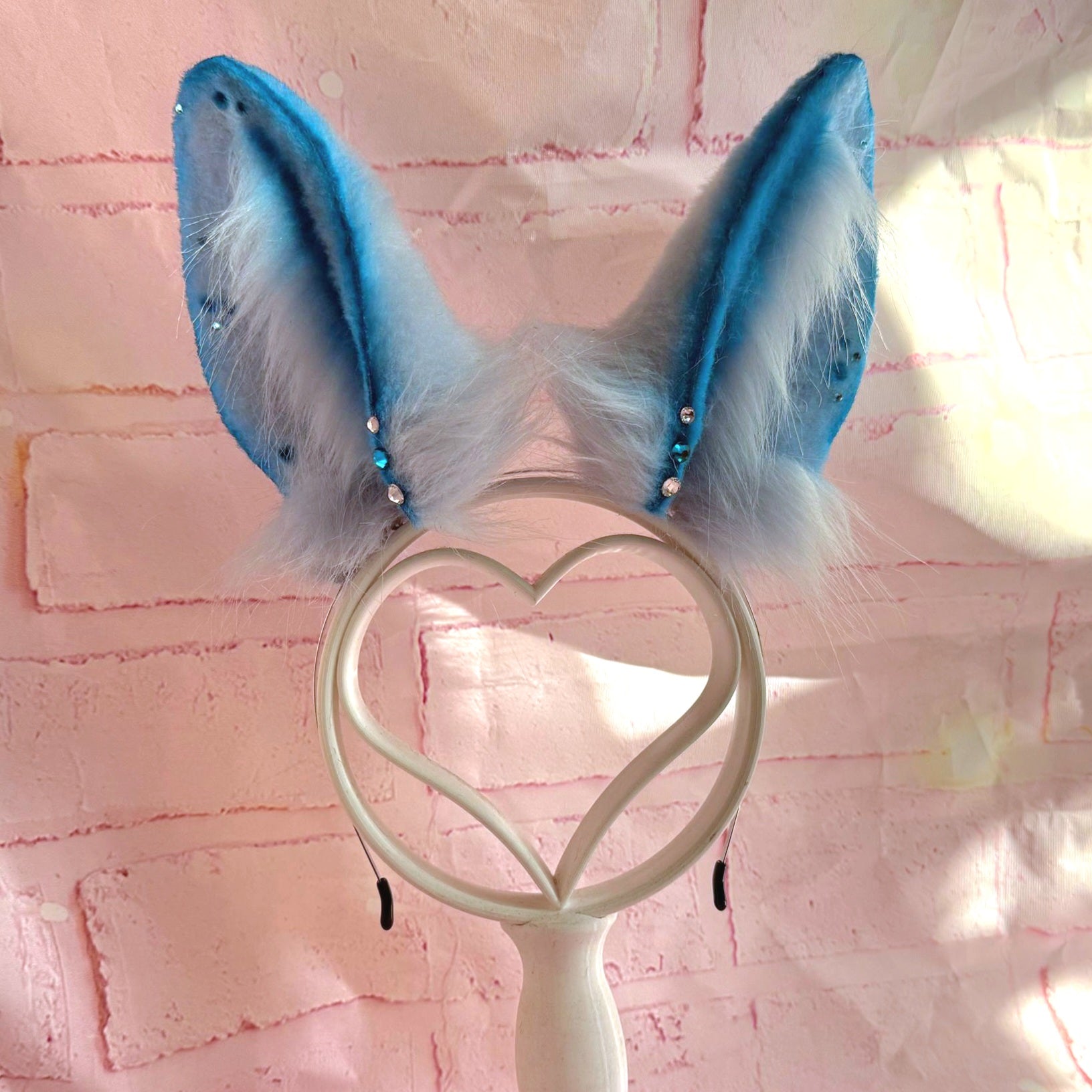 Blue bunny ears cosplay ears uk blue costume ears blue rabbit ears