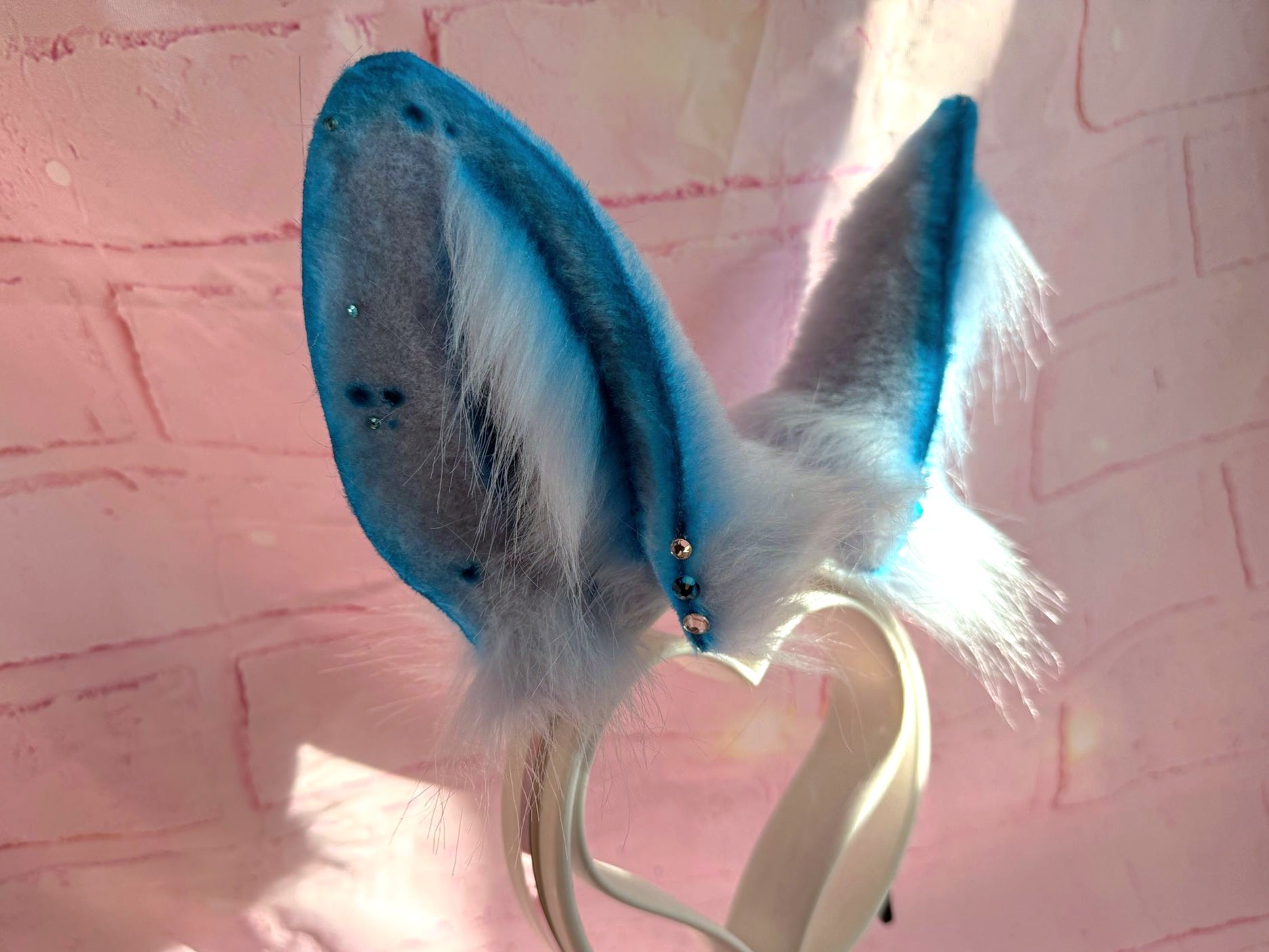 Blue cosplay bunny ears