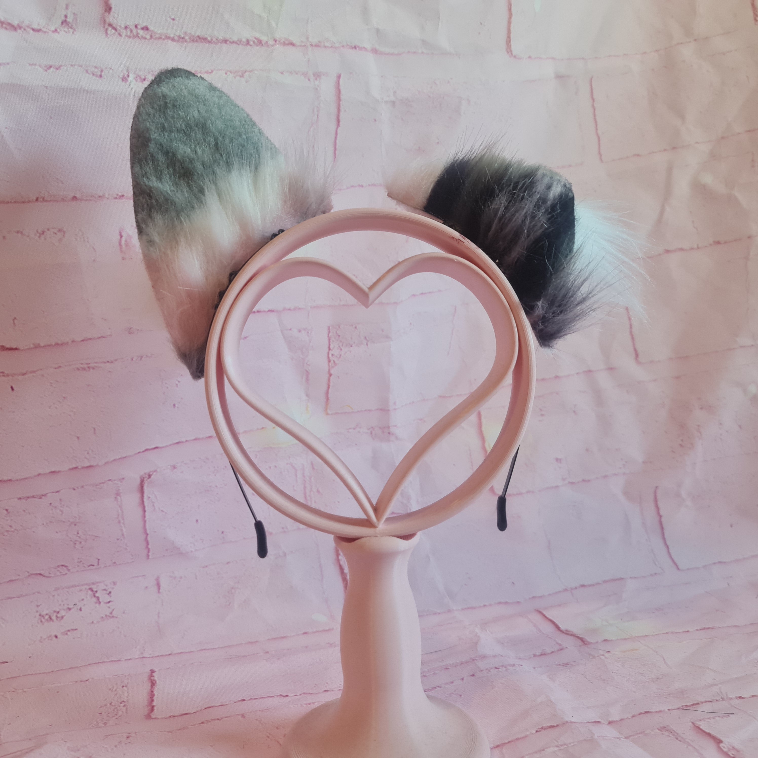 pink and grey puppy ears headband for cosplay and costume uk puppy ears scotland cosplay shop