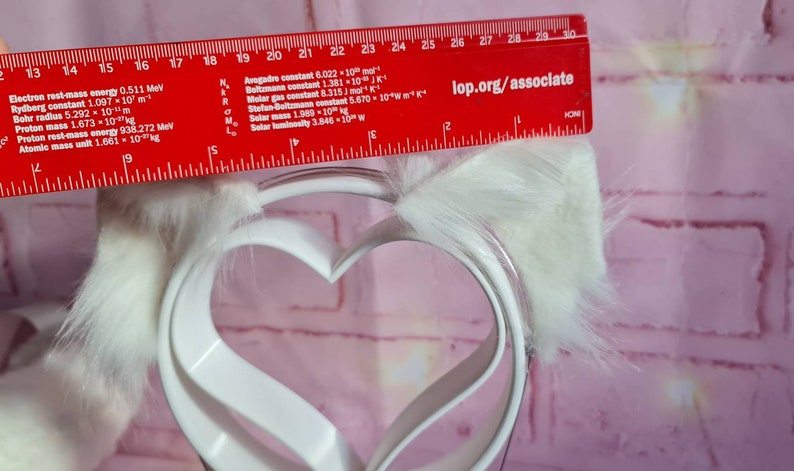 SNOW KITTY Poseable White Cat Tail & Ears