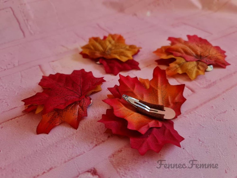 AUTUMN LEAF hair clips