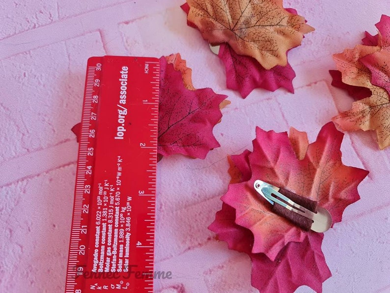AUTUMN LEAF hair clips