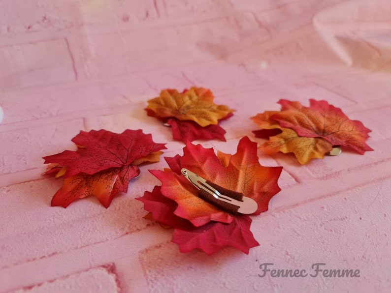 AUTUMN LEAF hair clips