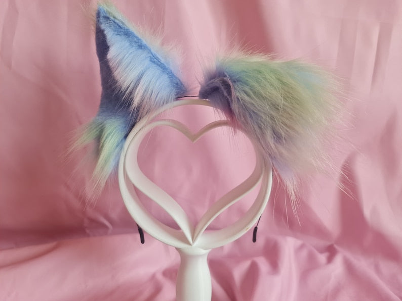 PASTEL SHIMMER PUPPY tail and ear set