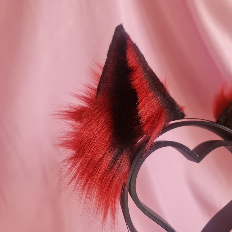 OBSIDIAN ROUGE Puppy Ears and Tail Set