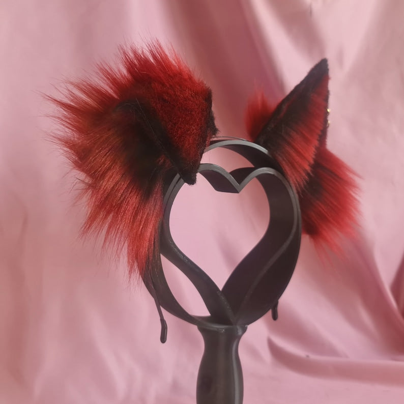 OBSIDIAN ROUGE Puppy Ears and Tail Set