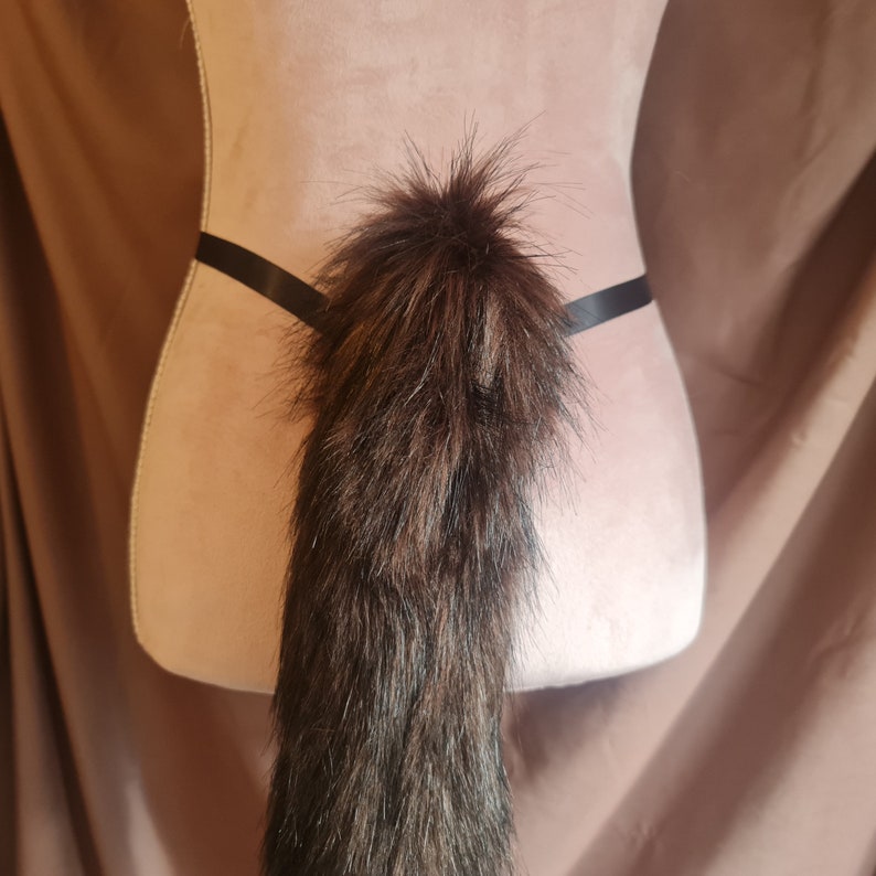 BRUNETTE CAT tail and ears set