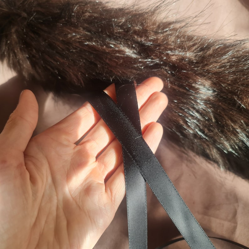 BRUNETTE CAT tail and ears set