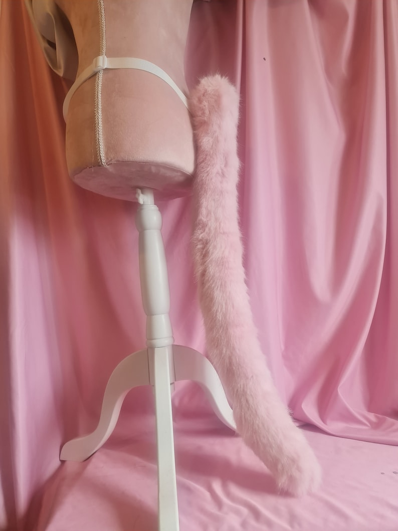 CANDY PINK Poseable Cat Tail