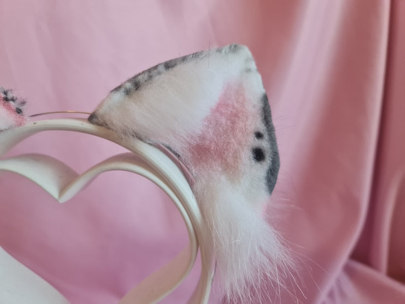 PASTEL CALICO Cat Tail and Ears