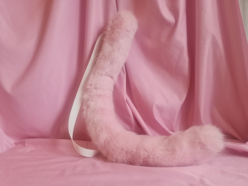 CANDY PINK Poseable Cat Tail