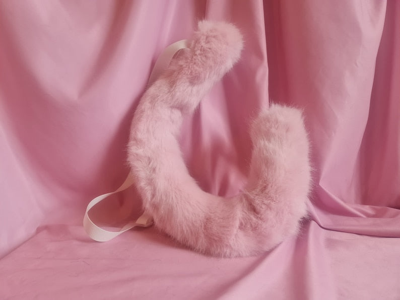 CANDY PINK Poseable Cat Tail