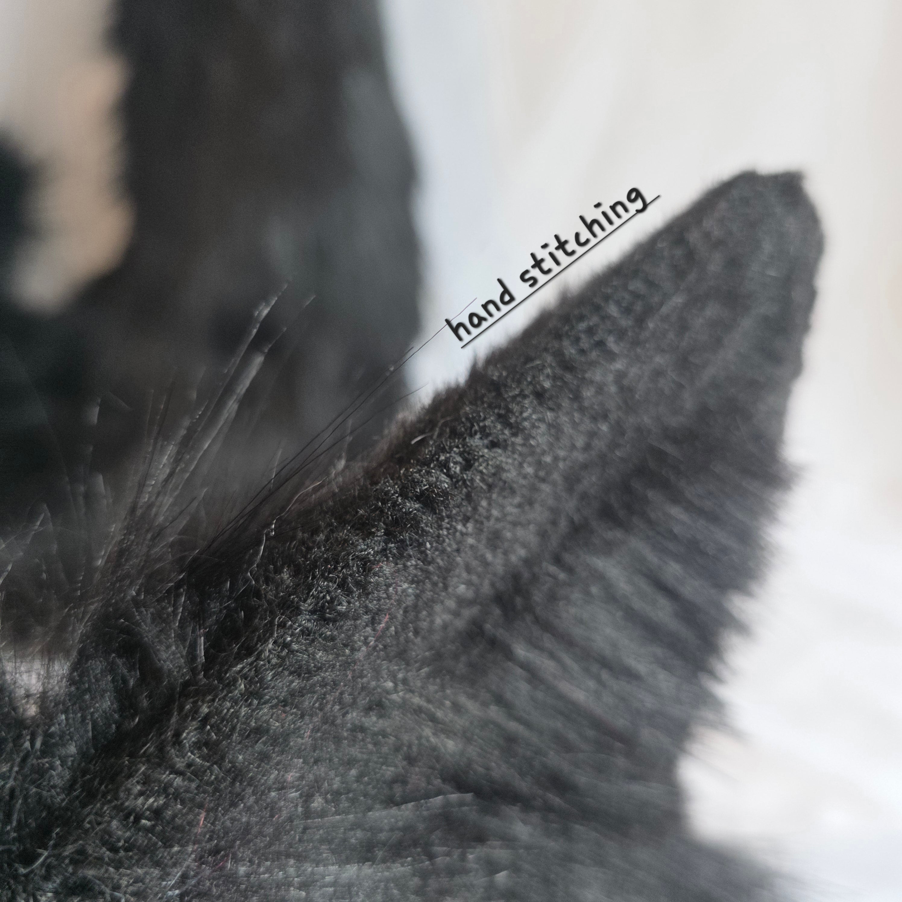 OBSIDIAN CURLED PUPPY ears and tail set