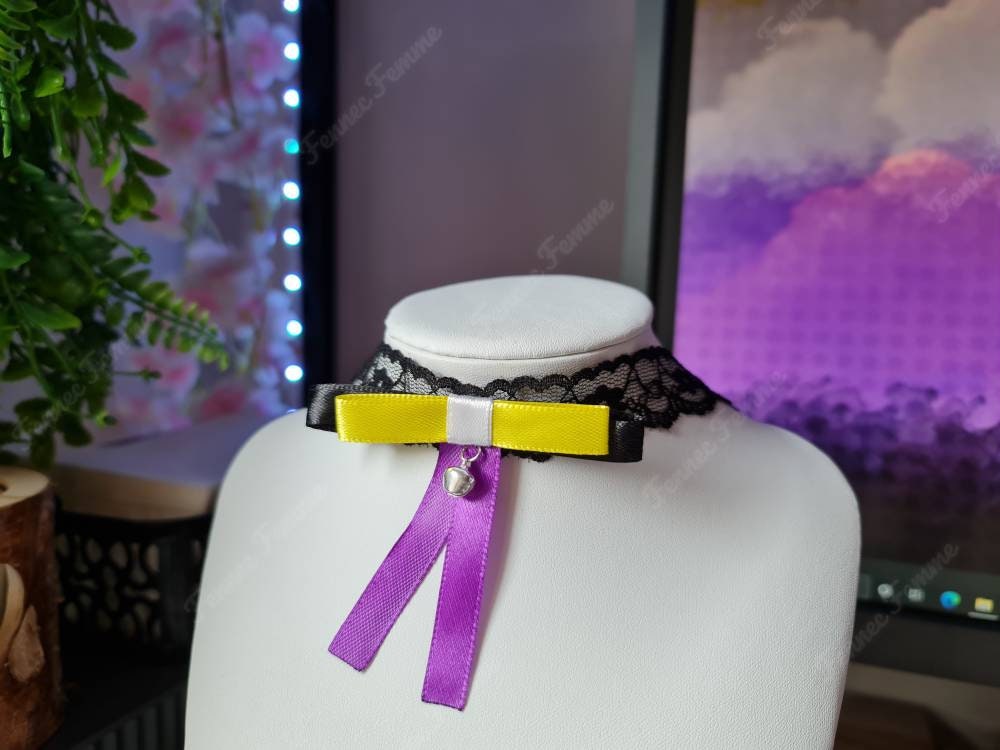 Lace Pride chokers, Lesbian, gay, bisexual, transgender, non binary