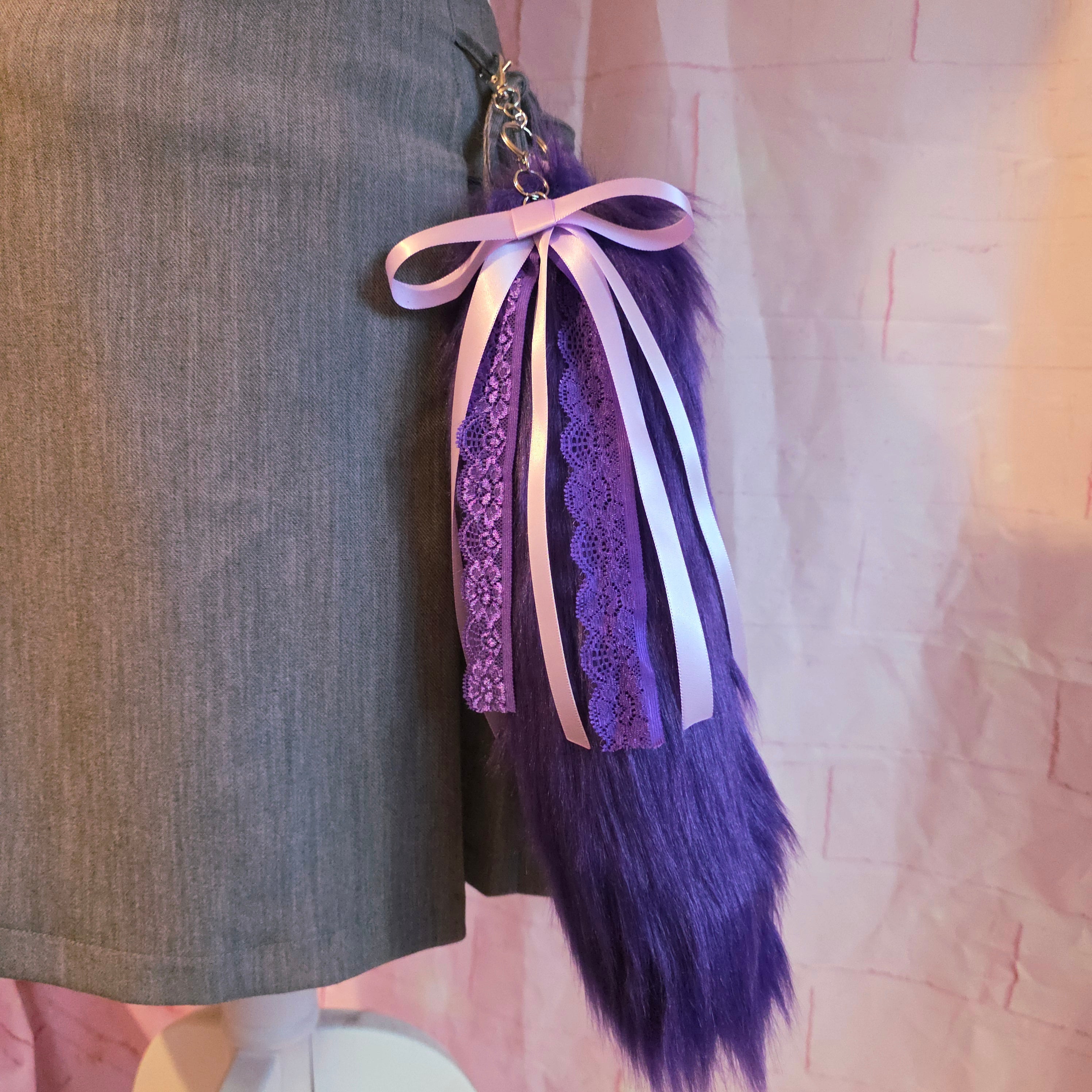 Purple Tail Keychain, Tanzanite