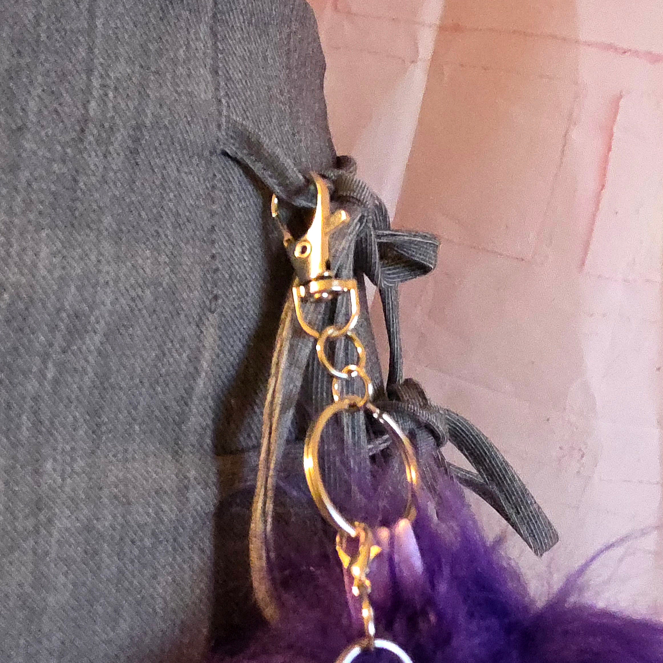Purple Tail Keychain, Tanzanite