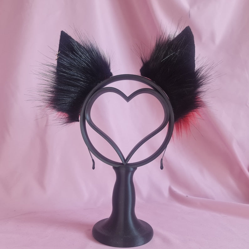 GARNET GOTH PUPPY ears and tail set