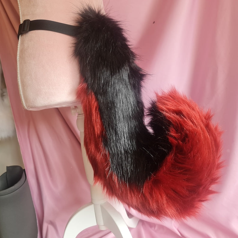 GARNET GOTH PUPPY ears and tail set