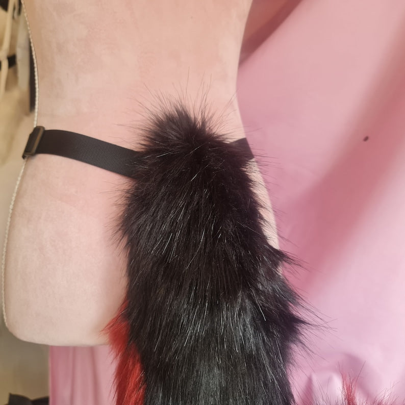 GARNET GOTH PUPPY ears and tail set