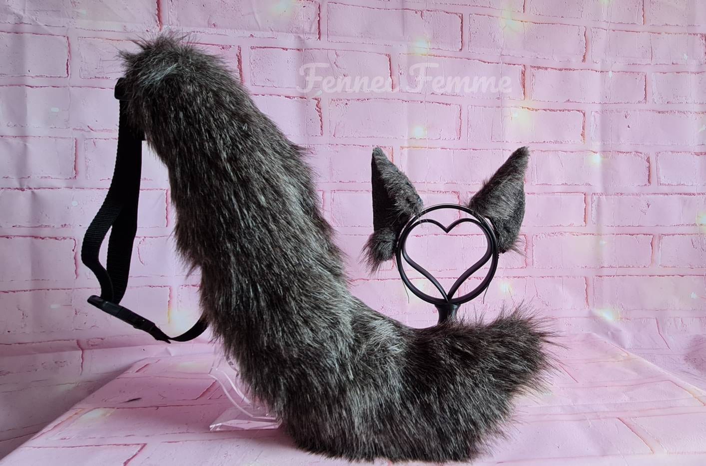 CUSTOM COLOUR WOLF tail and ears set