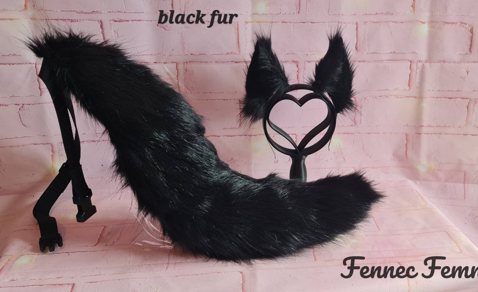 CUSTOM COLOUR WOLF tail and ears set